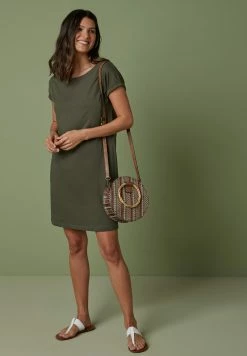 Next Damen RELAXED CAPPED SLEEVE - Strandaccessoire - Khaki