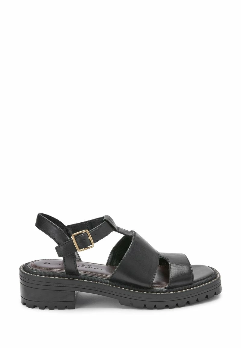Next Damen CHUNKY SQUARE TOE - Plateausandalette - Black
