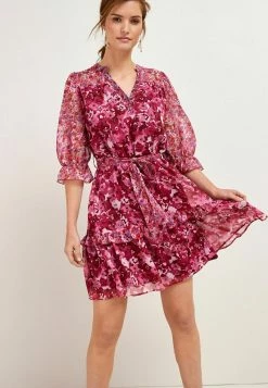 Next Damen TIERED - Freizeitkleid - Pink Spliced Floral