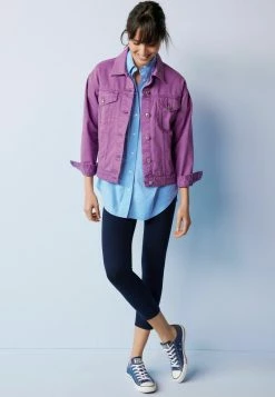 Next Damen OVERSIZED - Jeansjacke - Purple