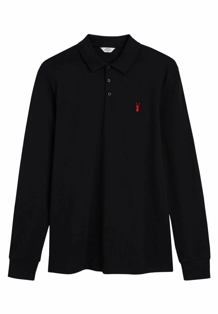 Next LONG SLEEVE - Poloshirt - Black | Herren
