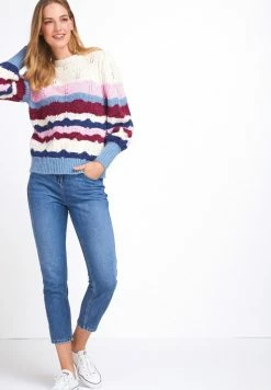 Next Damen POINTELLE STITCH VOLUME SLEEVE - Strickpullover - Multicoloured