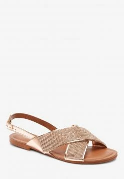Next Damen TWO BAND BLING - Riemensandalette - Rose Gold-coloured