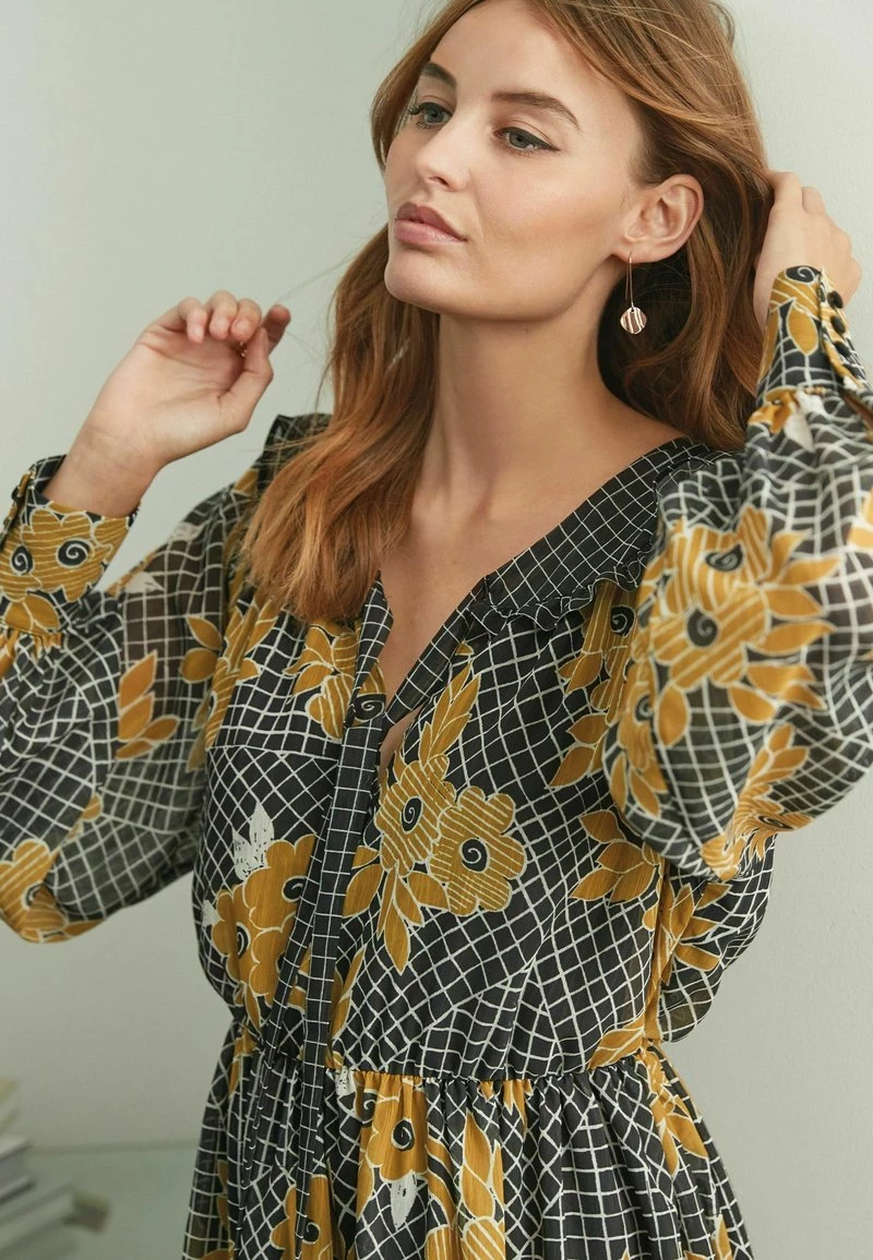 Next Damen CELIA BIRTWELL MINI TEA - Freizeitkleid - Black Spliced Print – Bild 3