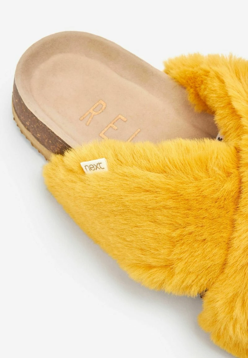 Next Damen Hausschuh - Ochre Yellow Faux Fur – Bild 4