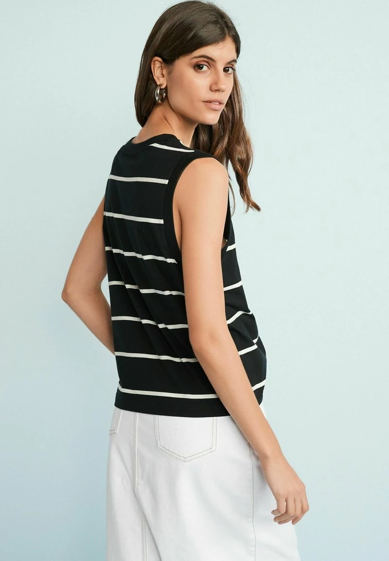Damen NEXT CREW NECK TANK - Top - Black White Stripe – Bild 3