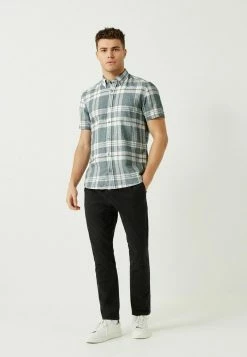 Next SHORT SLEEVE - Hemd - Grey Linen Blend | Herren