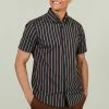 Next Hemd - Navy Blue Rust Brown Stripe | Herren