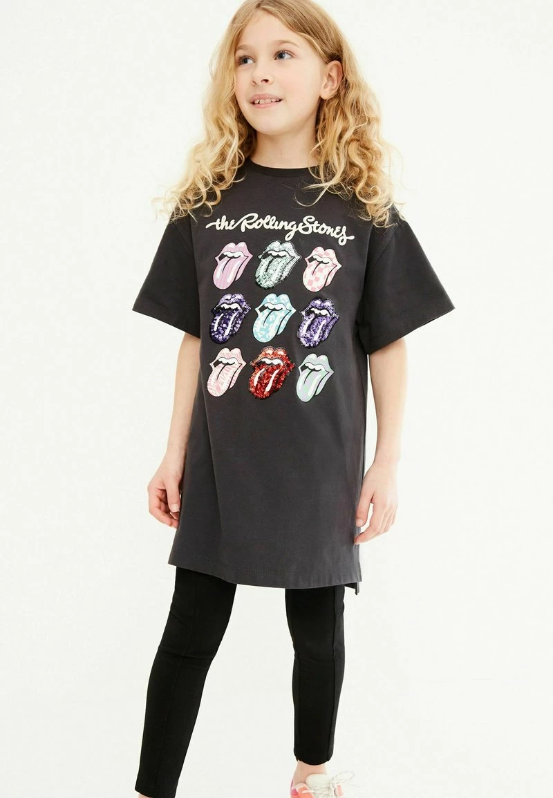 Next ROLLING STONES SEQUIN TONGUES - T-Shirt Print - Grey | Kinder