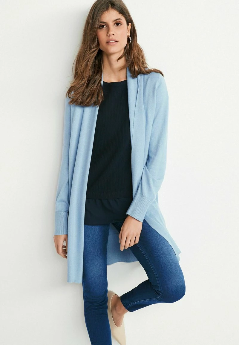 Next Damen LONGLINE - Strickjacke - Light Blue