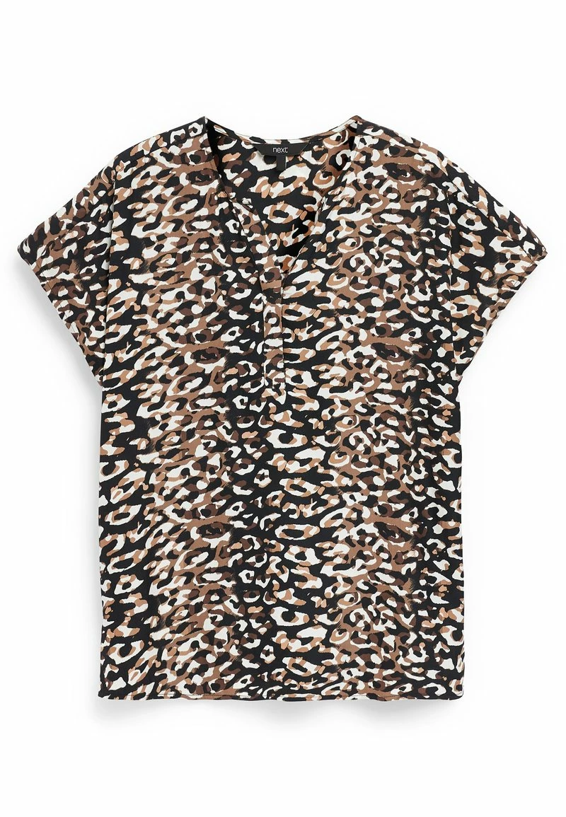 Next Damen Bluse - Neutral Brown Animal Print – Bild 5