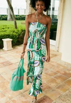 Next Damen SHIRRED BANDEAU - Jumpsuit - Purple Tropical