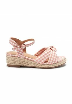 Next Kinder Riemensandalette - Pink Gingham Knot