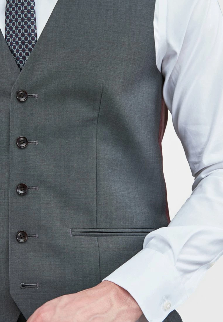 Next Herren SIGNATURE PLAIN SUIT: WAISTCOAT - Anzugweste - Light Grey – Bild 4