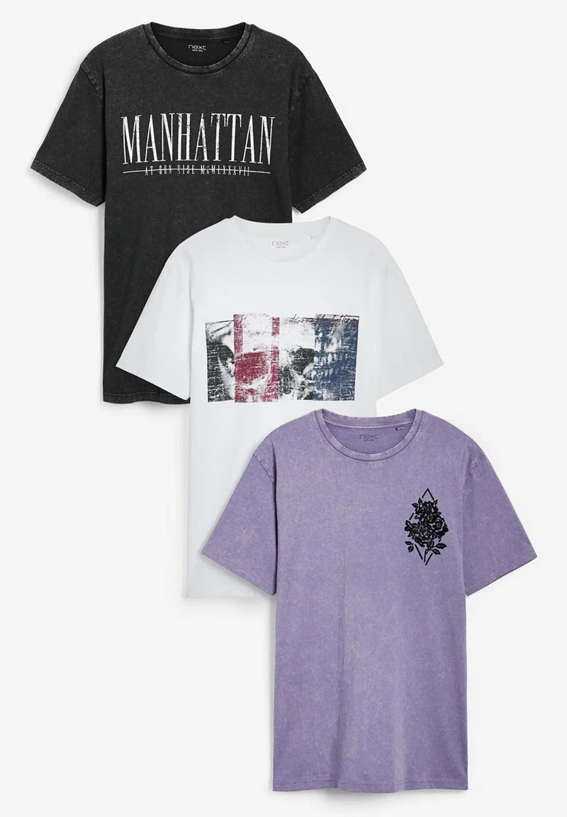 Next Herren 3 PACK - T-Shirt Print - Black – Bild 6