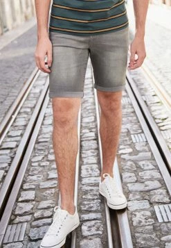 Next Herren Jeans Shorts - Grey Denim