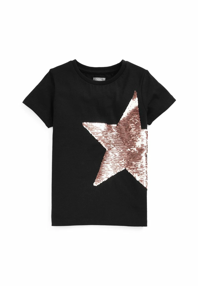 Next Kinder SEQUIN STAR - T-Shirt Print - Black Gold
