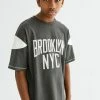 Next SHORT SLEEVE GRAPHIC (3-16YRS) - T-Shirt Print - Charcoal Grey | Kinder