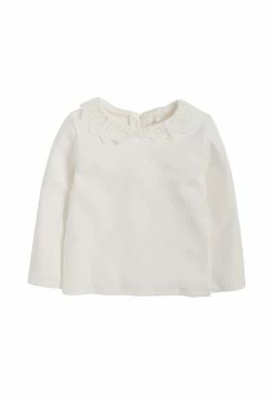 Next BRUSHED BRODERIE COLLAR - Langarmshirt - Off-white | Kinder