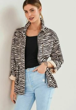 Next Damen Leichte Jacke - Animal Zebra