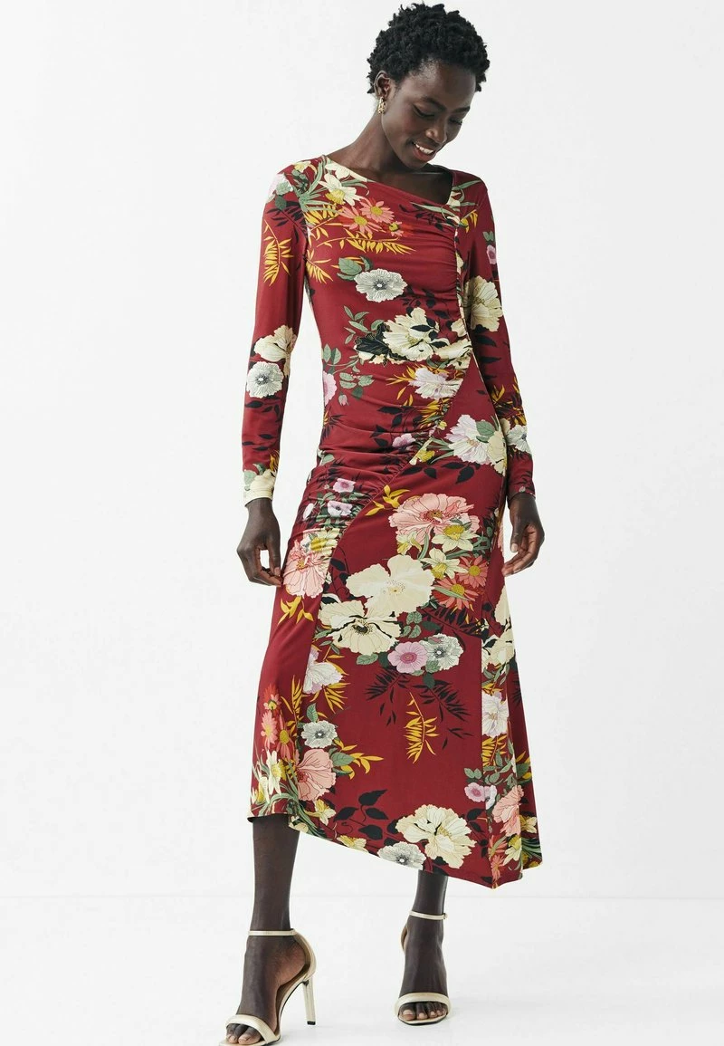 Next GATHERED LONG SLEEVE - Freizeitkleid - Red | Damen