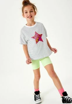 Next STRIPE FLIPPY STAR - T-Shirt Print - White | Kinder
