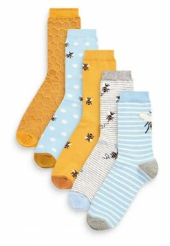 Next Damen BEE PATTERN ANKLE 5 PACK - Socken - Blue