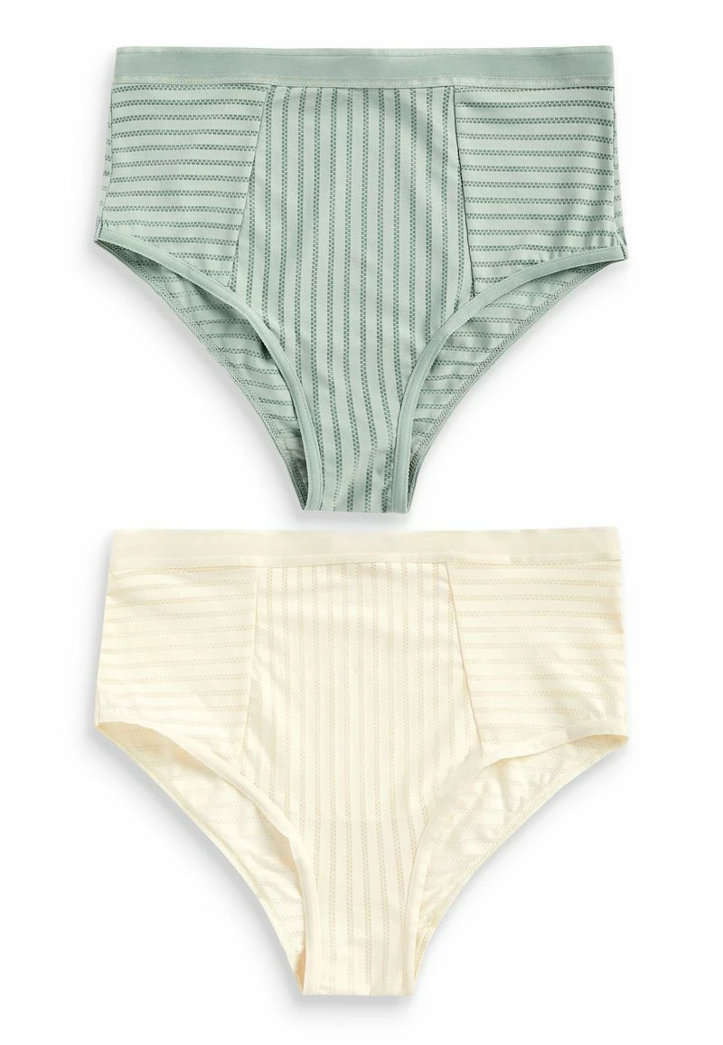 Next Damen STRIPE HIGH WAIST TWO PACK - Slip - Turquoise