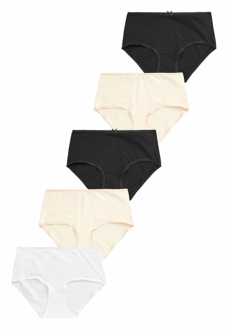 Next Damen COTTON KNICKERS FIVE PACK-MIDI - Panties - Black