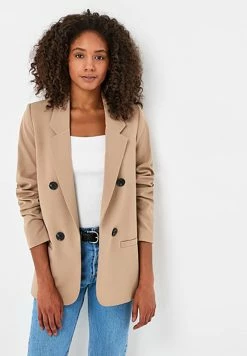 Next Damen RELAXED DOUBLE BREASTED - Blazer - Camel