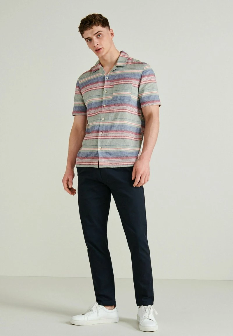 Next Herren SHORT SLEEVE STRIPE - Hemd - Green/pink – Bild 2