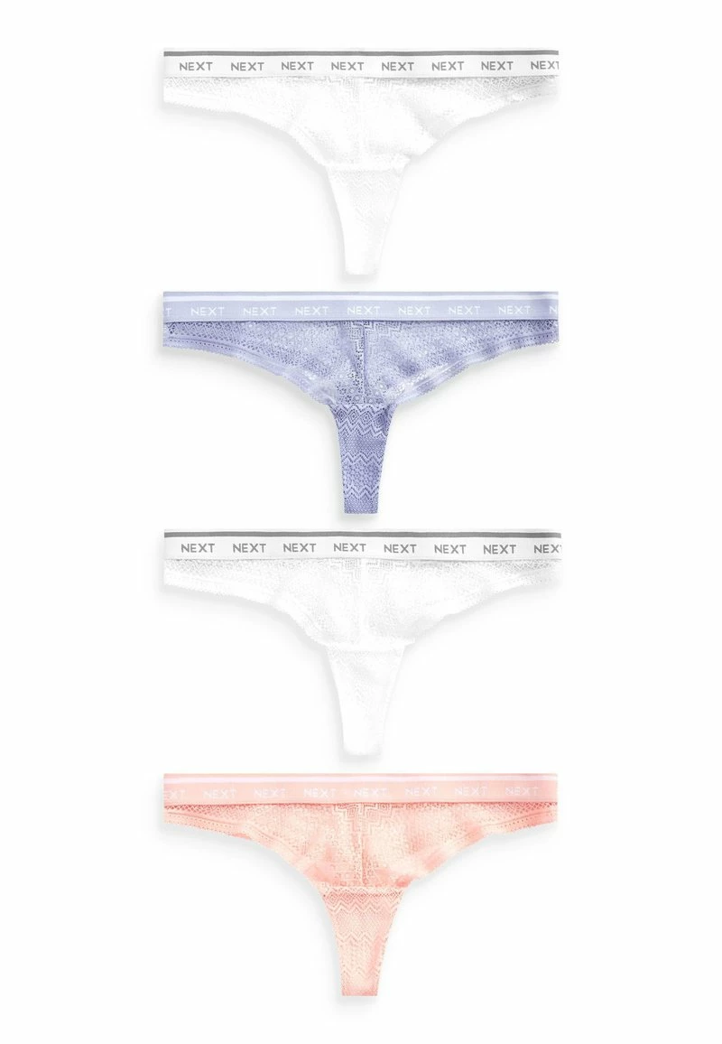 Next Damen 4 PACK - String - Coral/blue/white
