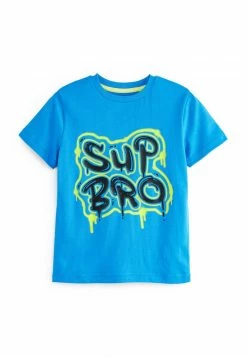 Next Kinder SHORT SLEEVE GRAPHIC (3-16YRS) - T-Shirt Print - Blue Sup Bro