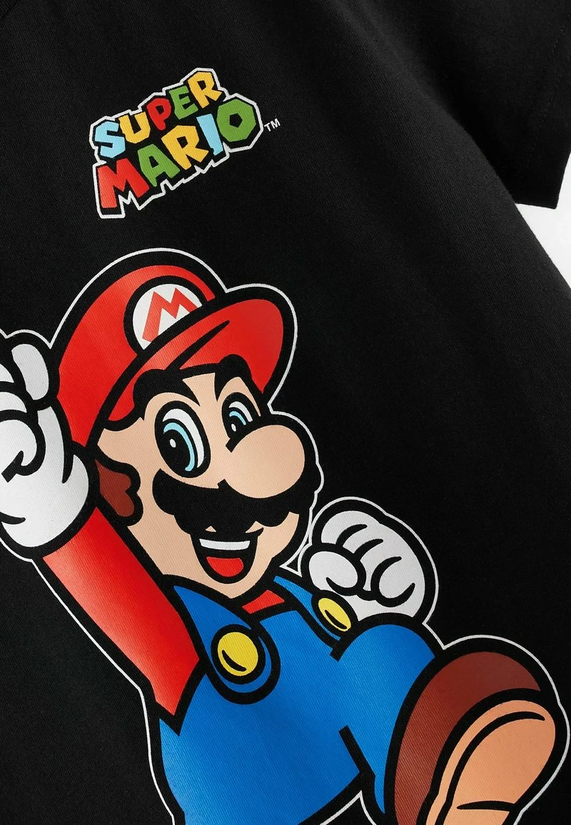 Next Kinder T-Shirt Print - Black Mario – Bild 4