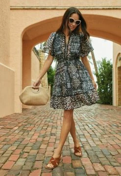 Next Damen SLEEVE MINI - Freizeitkleid - Spliced Animal Print