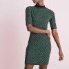 Next SHORT SLEEVE MINI - Strickkleid - Green | Damen
