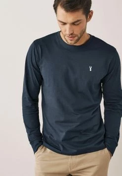 Next Herren BOXY - Langarmshirt - Navy Blue Cuffed
