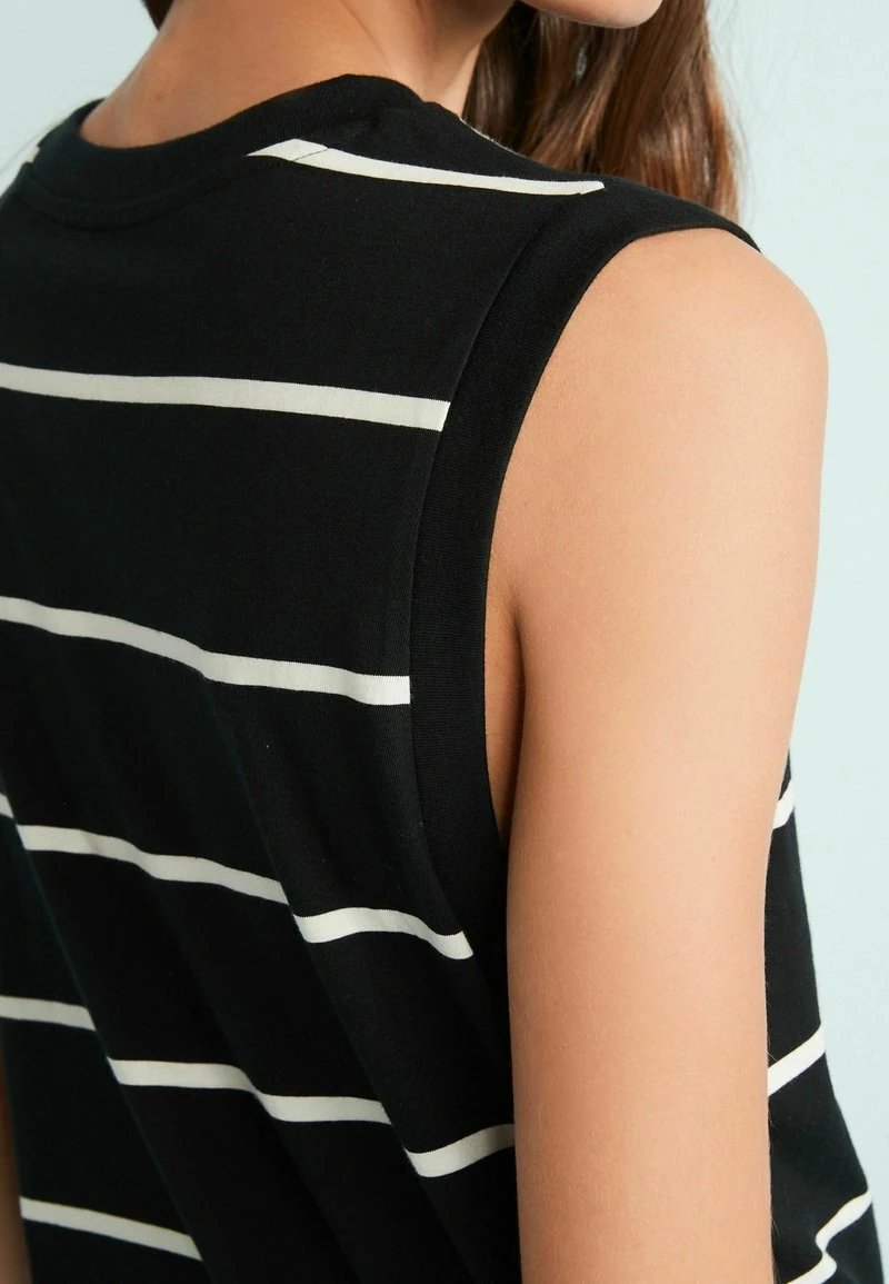 Damen NEXT CREW NECK TANK - Top - Black White Stripe – Bild 4