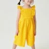 Next Kinder BRODERIE - Jumpsuit - Mango Yellow