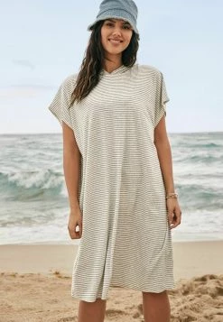 Next PONCHO - Strandaccessoire - White Stripe | Damen