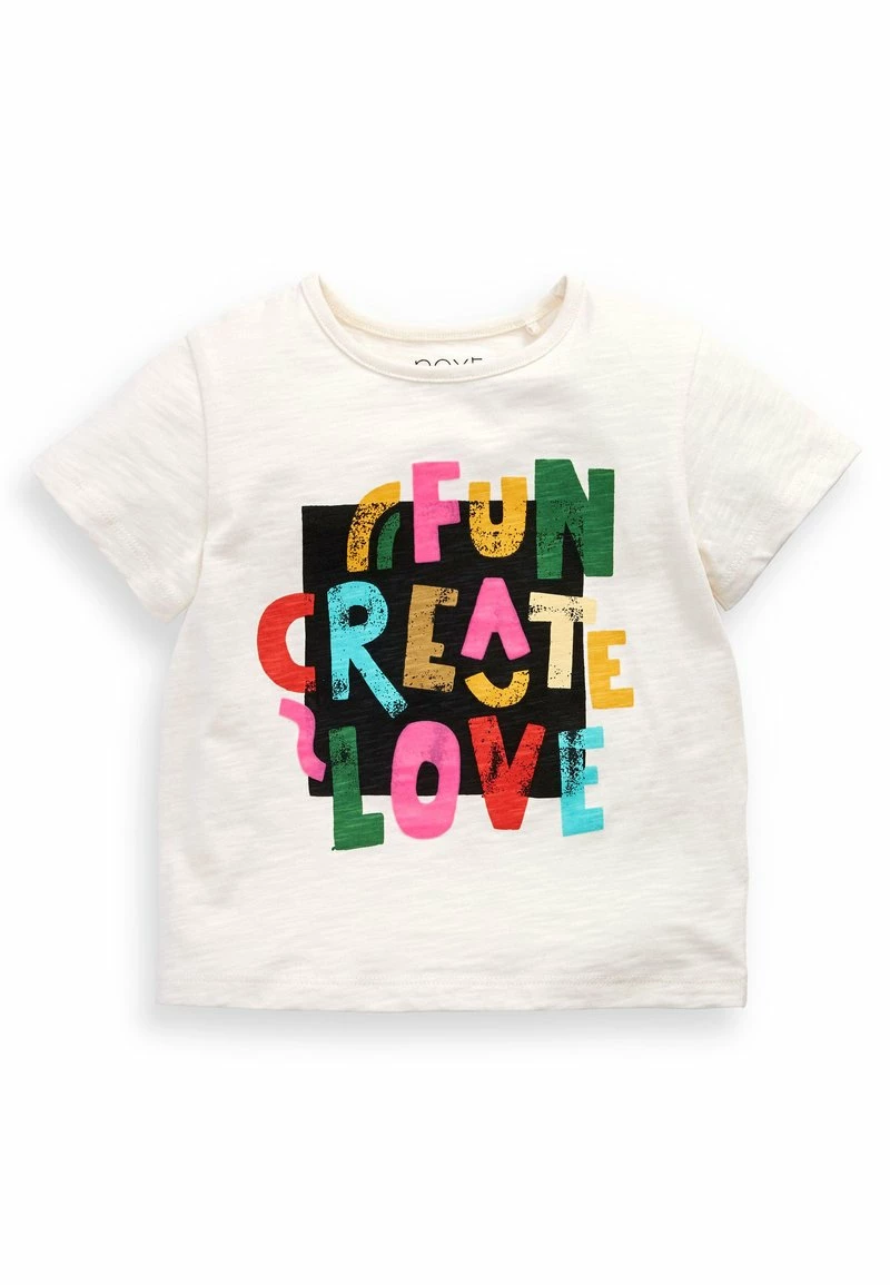 Next Kinder SLOGAN - T-Shirt Print - White