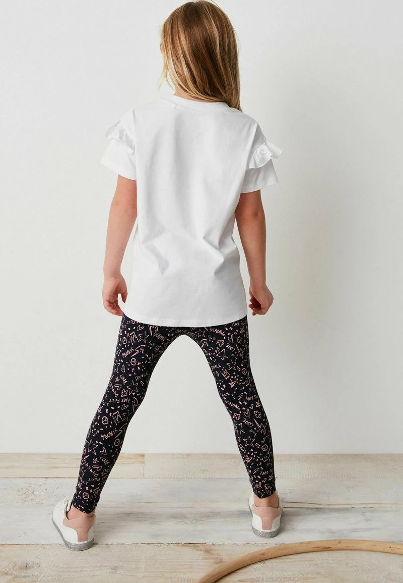 Next Kinder Leggings - Hosen - White Pink Fur Friend Graphic Print – Bild 2