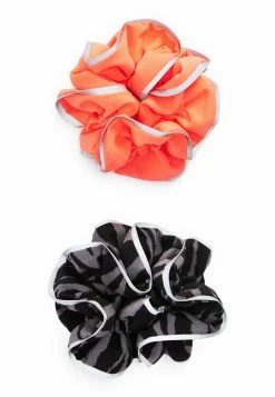 Next Damen REFLECTIVE SCRUNCHIES 2 PACK - Haar-Styling-Accessoires - Orange Black