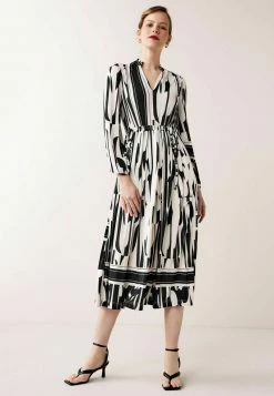 Next Damen LONG SLEEVE - Freizeitkleid - Black White