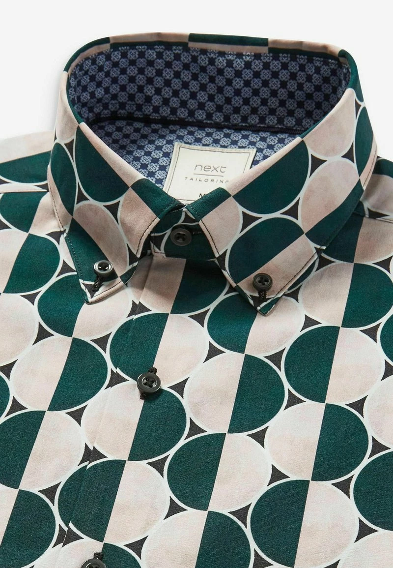 Next Herren TRIMMED - Hemd - Pink Teal Geometric – Bild 6