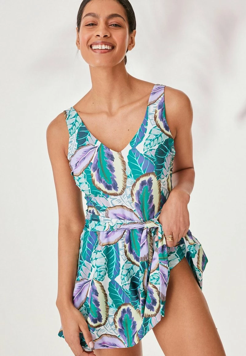 Next Damen Badeanzug - Purple Tropical Print – Bild 3