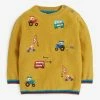 Next Kinder TRANSPORT EMBROIDERED - Strickpullover - Ochre