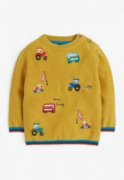 Next Kinder TRANSPORT EMBROIDERED - Strickpullover - Ochre