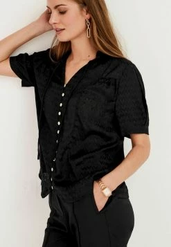 Next Damen SHORT SLEEVE - Hemdbluse - Black