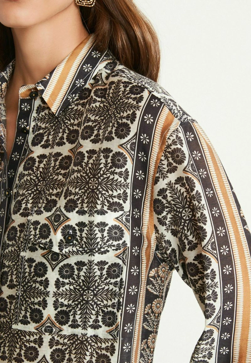 Next Damen LONG SLEEVE UTILITY - Hemdbluse - Black Geo Print – Bild 3